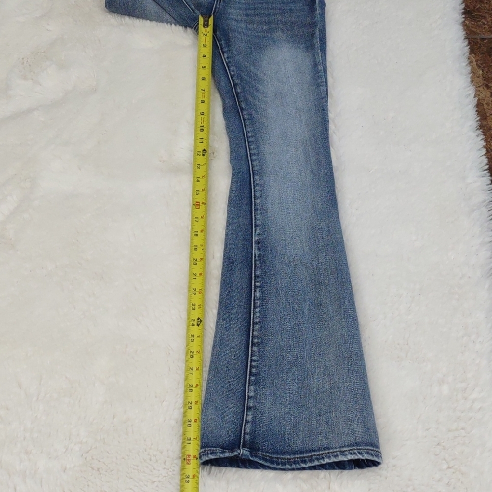DISCLOSURE Blue Flare Wide Leg Jeans - Picture 10 of 16